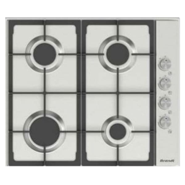 Plaque à gaz BRANDT 4 feux inox (BPE6411TX) Plaque à gaz BRANDT 4 feux inox (BPE6411TX)